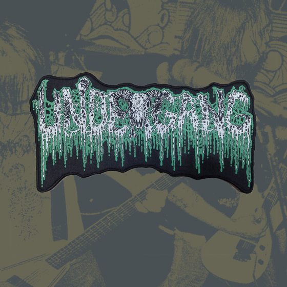 Undergang green logo woven backpatch