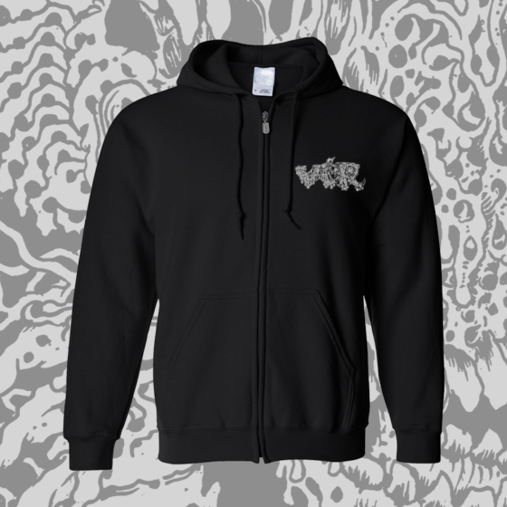 Vér – Skeletom zipper hoodie Vér - Skeletom zipper hoodie